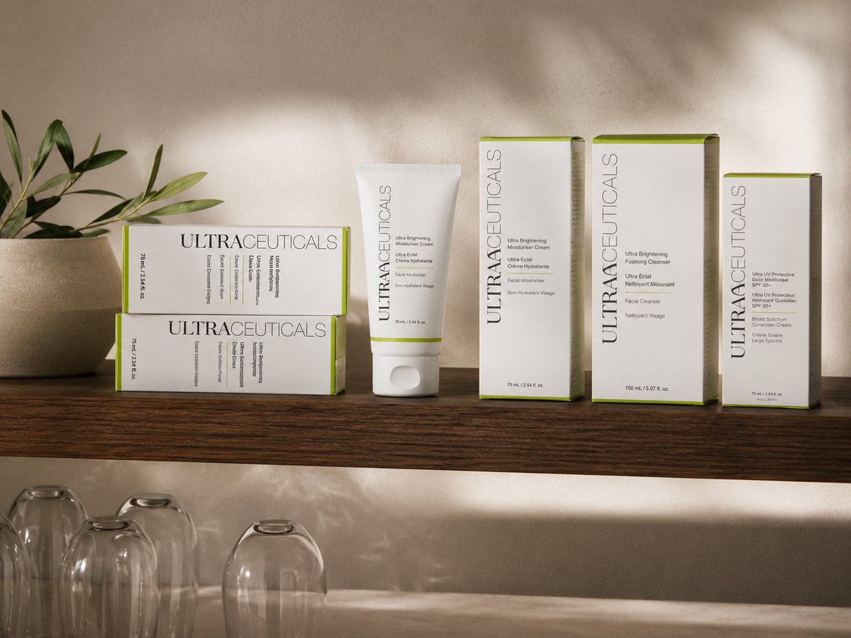Ultraceuticals skincare range in the atelier